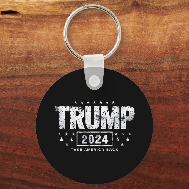 Donald Trump 2024 Ta Amerika Tillbaka Val  Nyckelring (Framsida)