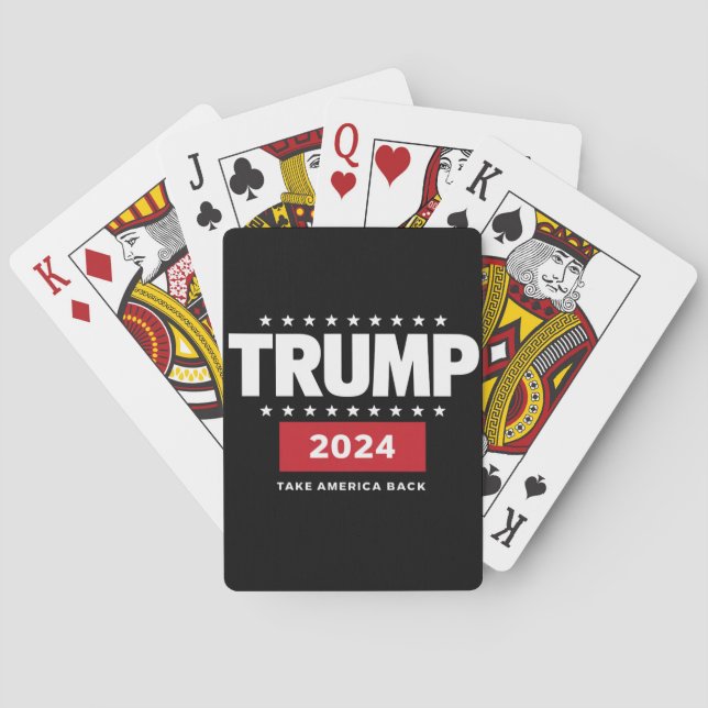 Donald Trump 2024 Ta Amerika tillbaka valet Casinokort (Baksidan)