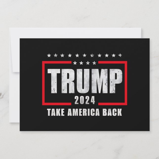 Donald Trump 2024 Ta Amerika tillbaka valet Inbjudningar (Framsida)