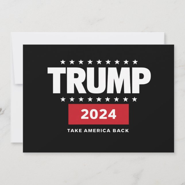 Donald Trump 2024 Ta Amerika tillbaka valet Inbjudningar (Framsida)