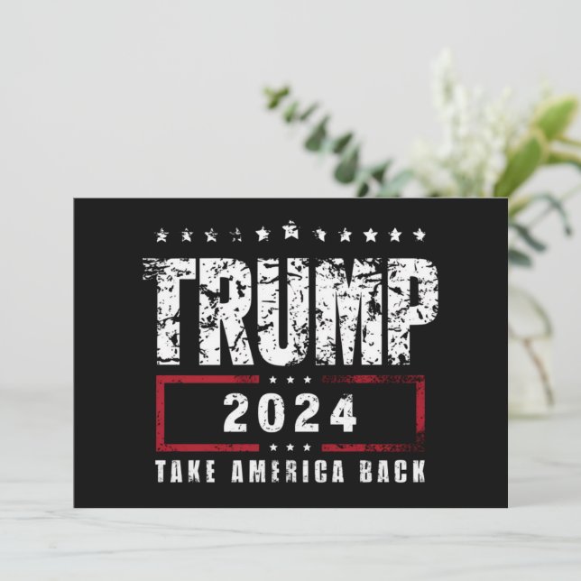 Donald Trump 2024 Ta Amerika tillbaka valet Inbjudningar (Stående Fram)