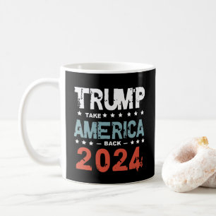 Donald Trump 2024 Ta Amerika tillbaka valet Kaffemugg