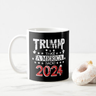 Donald Trump 2024 Ta Amerika tillbaka valet Kaffemugg