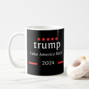 Donald Trump 2024 Ta Amerika tillbaka valet Kaffemugg