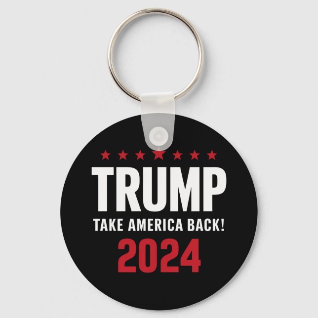 Donald Trump 2024 Ta Amerika tillbaka valet Nyckelring (Framsida)