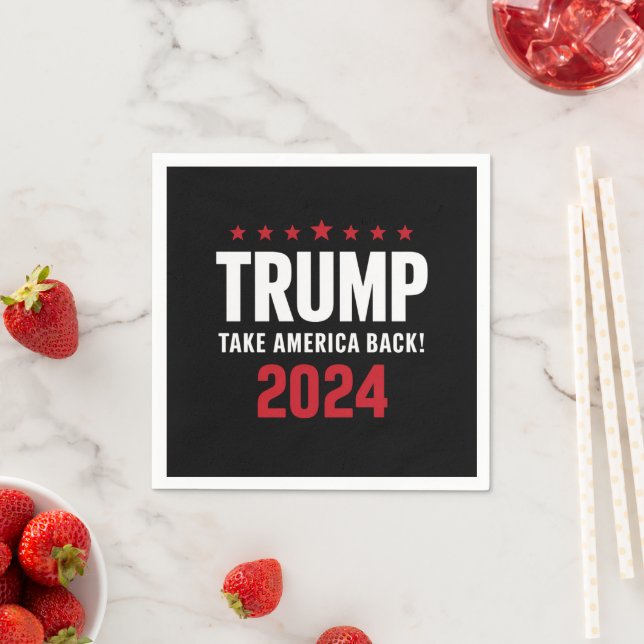 Donald Trump 2024 Ta Amerika tillbaka valet Pappersservett (Insitu)