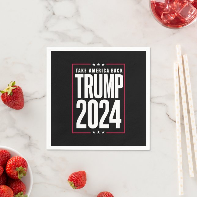 Donald Trump 2024 Ta Amerika tillbaka valet Pappersservett (Insitu)
