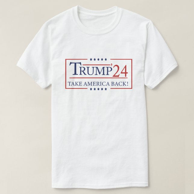 Donald Trump 2024 Ta Amerika tillbaka valet T Shirt (Design framsida)