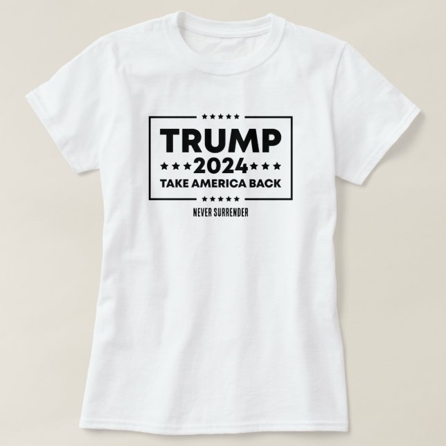Donald Trump 2024 Ta Amerika tillbaka valet T Shirt (Design framsida)