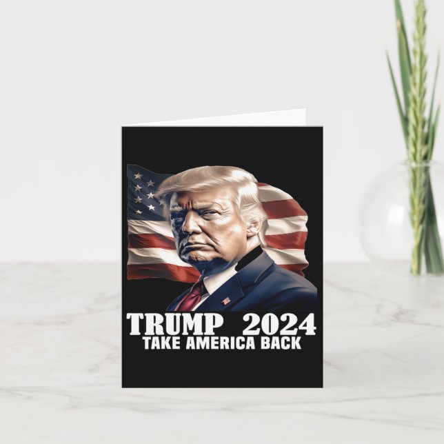 Donald Trump 2024 Ta Amerika tillbaka valet - The Kort (Framsida)