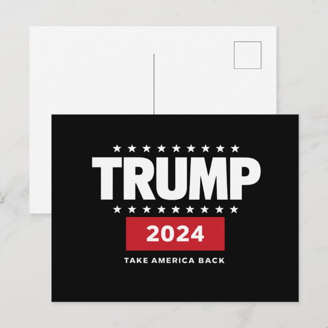 Donald Trump 2024 Ta Amerika tillbaka valet Vykort (Fram/baksida)