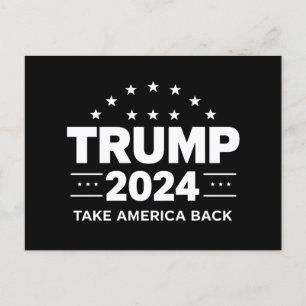 Donald Trump 2024 Ta Amerika tillbaka valet Vykort