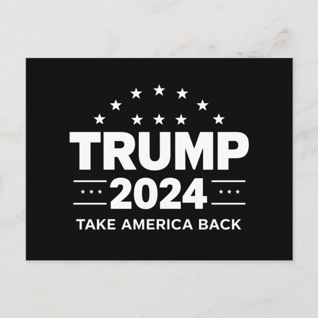 Donald Trump 2024 Ta Amerika tillbaka valet Vykort (Framsida)