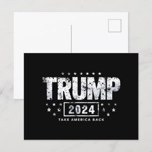 Donald Trump 2024 Ta Amerika tillbaka valet Vykort