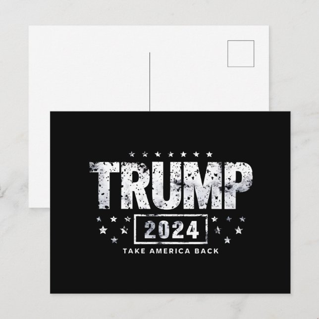 Donald Trump 2024 Ta Amerika tillbaka valet Vykort (Fram/baksida)