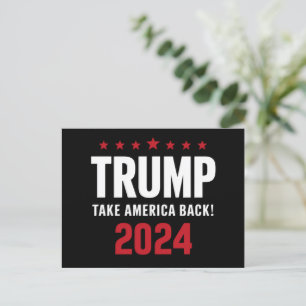 Donald Trump 2024 Ta Amerika tillbaka valet Vykort