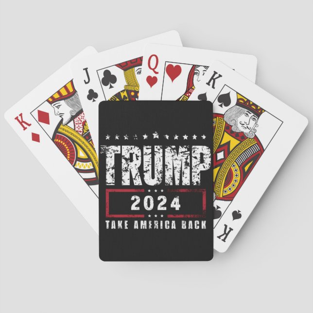 Donald Trump 2024 Ta tillbaka Amerika-valet  Casinokort (Baksidan)