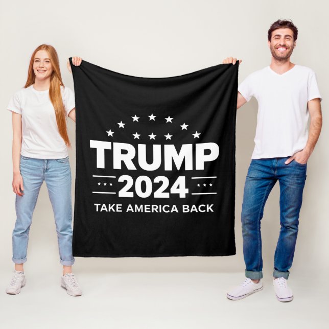 Donald Trump 2024 Ta tillbaka Amerika-valet Fleecefilt (På plats)