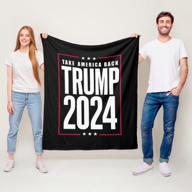 Donald Trump 2024 Ta tillbaka Amerika-valet Fleecefilt (På plats)
