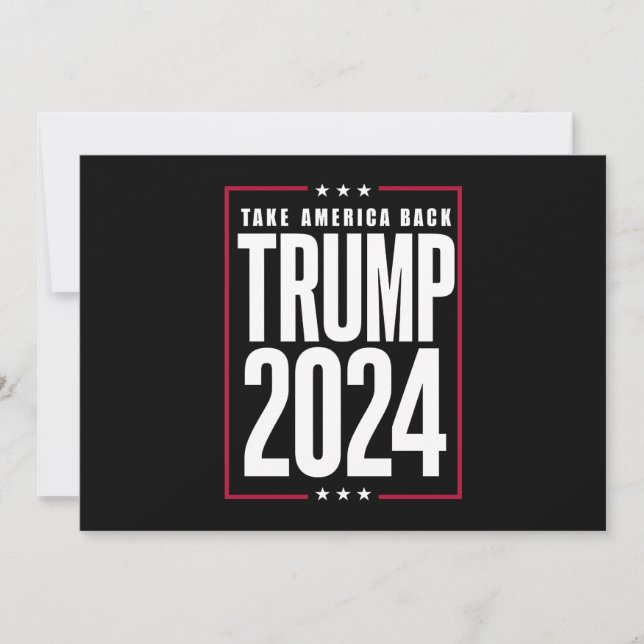 Donald Trump 2024 Ta tillbaka Amerika-valet Inbjudningar (Framsida)