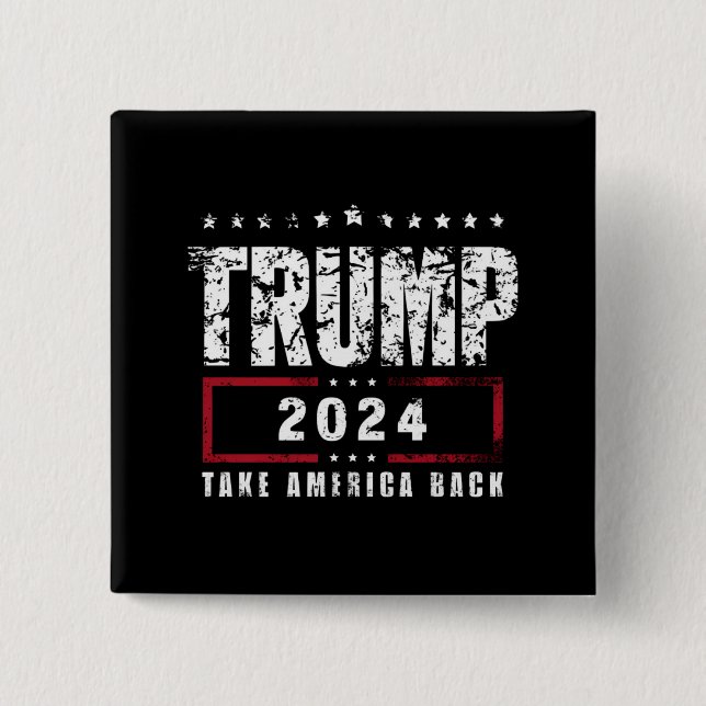 Donald Trump 2024 Ta tillbaka Amerika-valet  Knapp (Framsida)