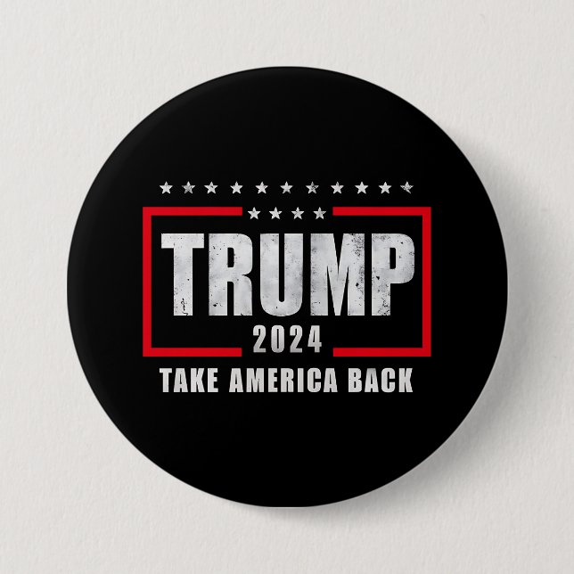 Donald Trump 2024 Ta tillbaka Amerika-valet Knapp (Framsida)