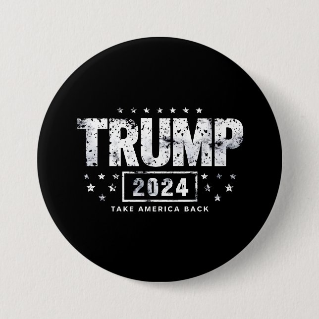 Donald Trump 2024 Ta tillbaka Amerika-valet  Knapp (Framsida)