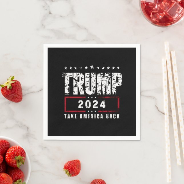 Donald Trump 2024 Ta tillbaka Amerika-valet  Pappersservett (Insitu)