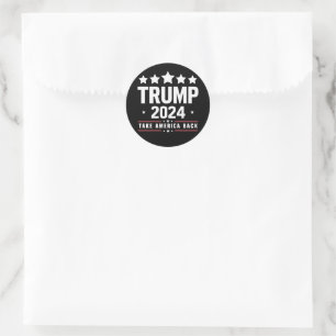 Donald Trump 2024 Ta tillbaka Amerika-valet Runt Klistermärke