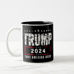 Donald Trump 2024 Ta tillbaka Amerika-valet  Två-Tonad Mugg
