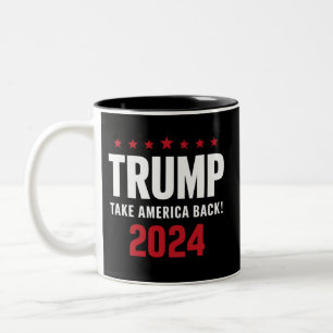 Donald Trump 2024 Ta tillbaka Amerika-valet Två-Tonad Mugg