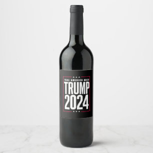 Donald Trump 2024 Ta tillbaka Amerika-valet Vinflaska Etikett