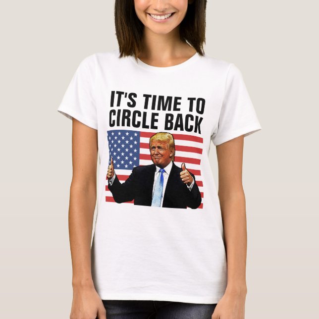 DONALD TRUMP 2024 TID TILL CIRCLE BAKS T-SHIRTS (Framsida)