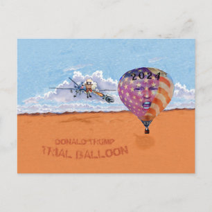 Donald Trump 2024 Trial Balloon Vykort