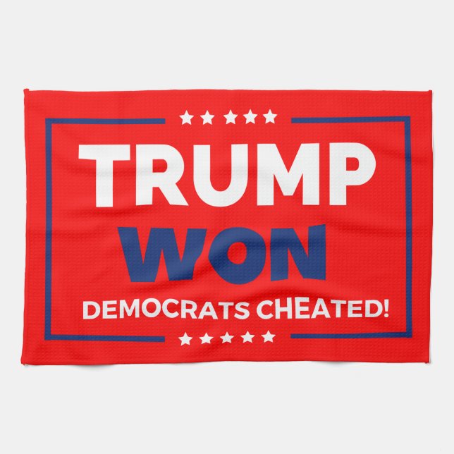 Donald Trump 2024 Trump Won Kökshandduk (Horisontell)