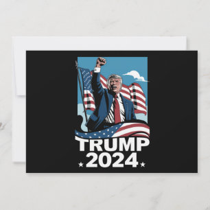 Donald Trump 2024 USA-valet Amerikansk flagga Inbjudningar