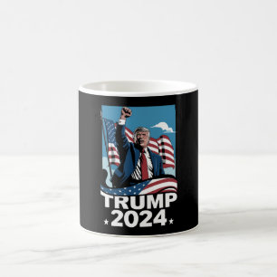 Donald Trump 2024 USA-valet Amerikansk flagga Kaffemugg
