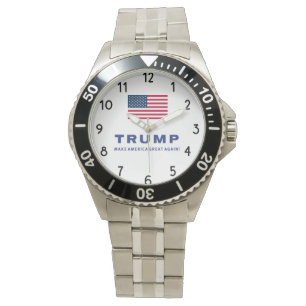 Donald Trump 2024 Val America Flagga Armbandsur