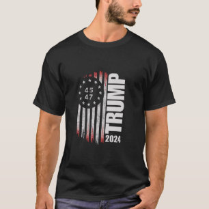Donald Trump 2024 Val Omröstning 45 47 Amerikanska T Shirt