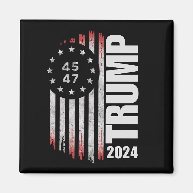 Donald Trump 2024 Valröstning 45 47 Amerikansk  Magnet (Framsidan)