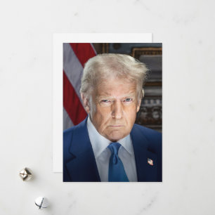 Donald Trump 2025 Amerikansk president Porträtt Julkort