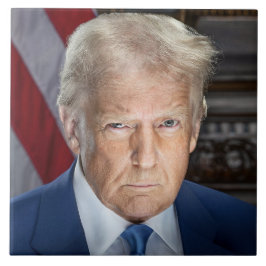 Donald Trump 2025 Amerikansk president Porträtt Kakelplatta