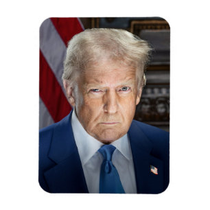 Donald Trump 2025 Amerikansk president Porträtt Magnet