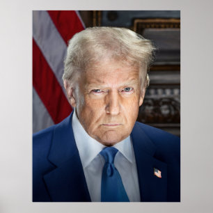 Donald Trump 2025 Amerikansk president Porträtt Poster