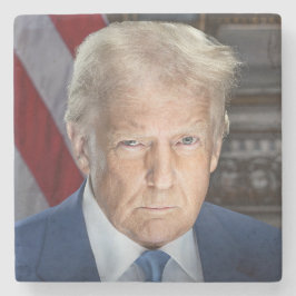 Donald Trump 2025 Amerikansk president Porträtt Stenunderlägg