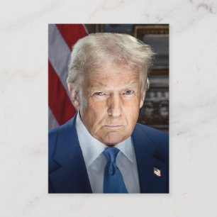 Donald Trump 2025 Amerikansk president Porträtt Visitkort