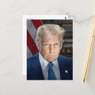 Donald Trump 2025 Amerikansk president Porträtt Vykort