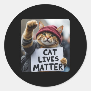 Donald Trump 2025 Cats Live Problem Runt Klistermärke