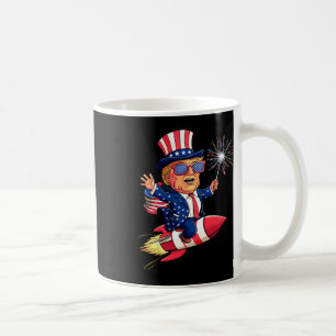 Donald Trump 2025 Lycklig 4:e juli Trump American Kaffemugg