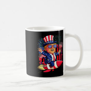 Donald Trump 2025 Lycklig 4:e juli Trump American Kaffemugg